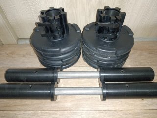 Set Mancuernas Olímpicas Ajustables 20Kg Discos
