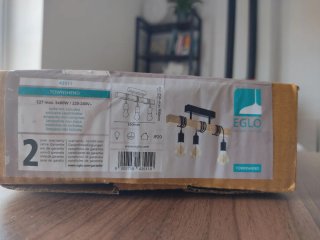 Lámpara Colgante Madera y Negro