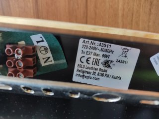 Lámpara Colgante Madera y Negro