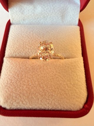 Anello Oro 14k Lab Grown Certificato IGI