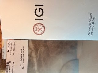 Anello Oro 14k Lab Grown Certificato IGI