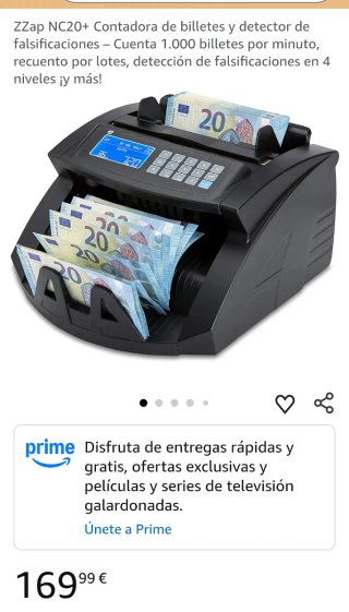 ZZap NC20+ Contadora de Billetes