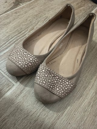 Bailarinas Beige con Brillantes