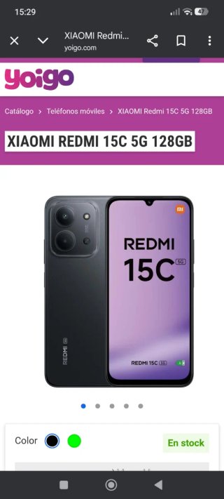 Xiaomi Redmi 15C 128GB Negro Nuevo