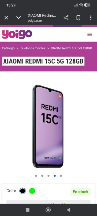 Xiaomi Redmi 15C 128GB Negro Nuevo