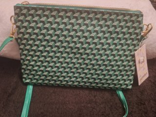 Bolso HERBOSA verde bandolera y mano nuevo