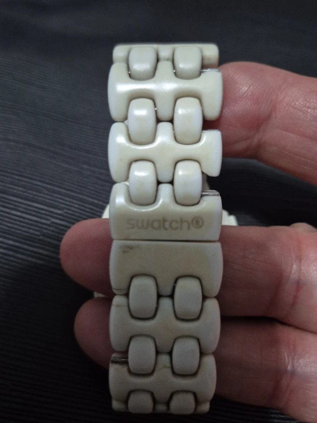 Orologio Swatch Cronografo Blu e Beige