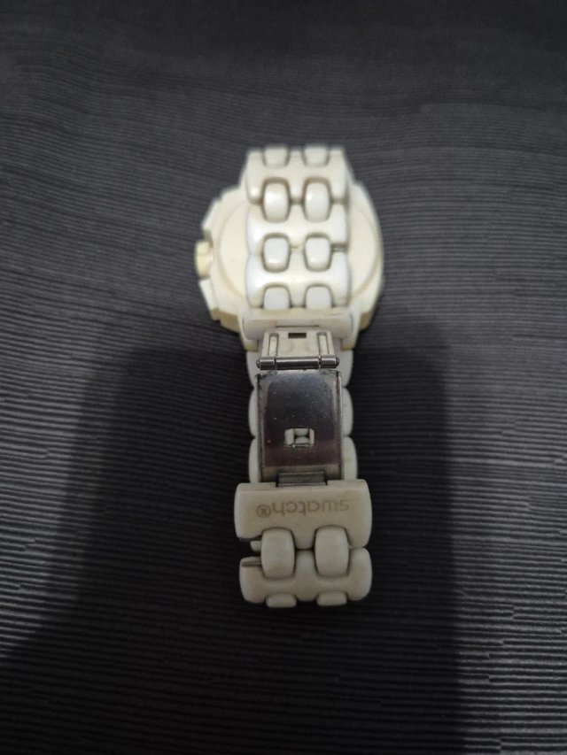 Orologio Swatch Cronografo Blu e Beige