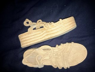 Sandalias de esparto con cuerdas