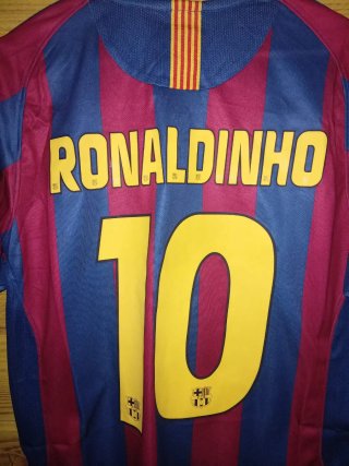 Camiseta Fútbol Retro Ronaldinho 10 Barça
