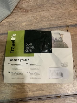 Cortina puerta chenilla gris 56x185 cm autocaravan
