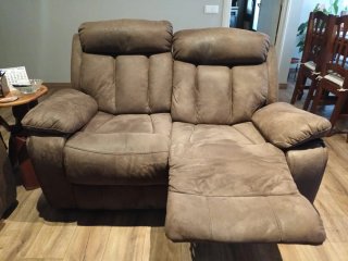 Sofá 3+2 plazas marrón