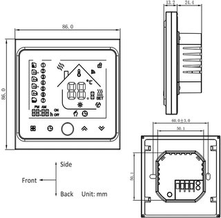 Termostato WiFi programable Alexa Google LCD