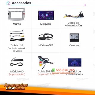 NAVEGADOR CITROEN C4 2 DIN 9" HD GPS ANDROID 11