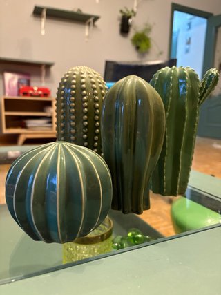 Set 4 Cactus Cerámica Decorativos