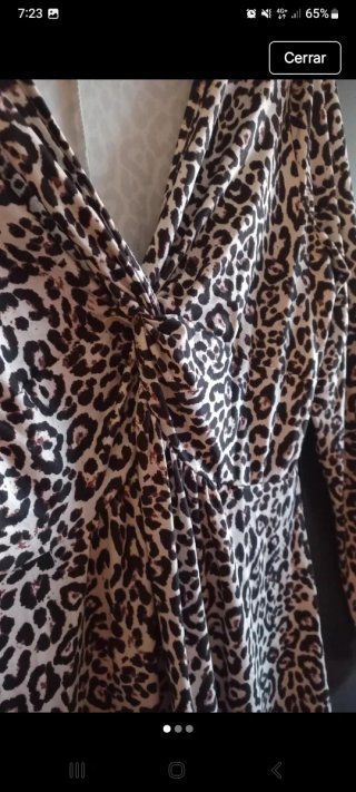 Vestido largo estampado leopardo