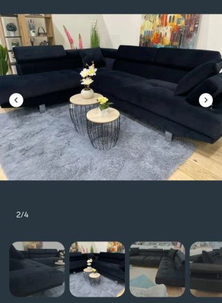 Sofá Chaise Longue Negro nuevo a estrenar