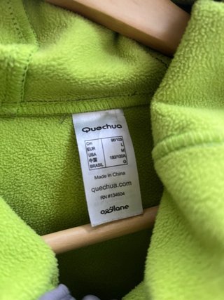 Chaqueta Montaña Quechua Gris y Verde