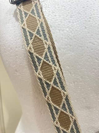 Bolso bandolera piel sintética beige