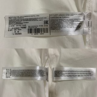 【MNG】Camisa Mango Blanca con Flecos - Talla M