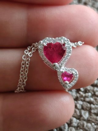 Collar Pandora Corazones Dobles