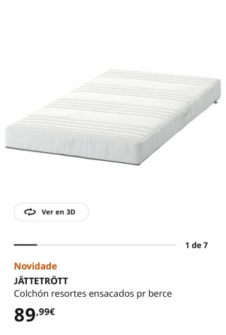 Cuna Gulliver + colchón Jattetrot Ikea+ chichonera