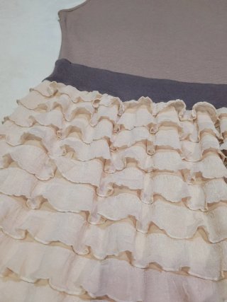 Vestido Zara Talla M Rayas finas Beige/Marrón