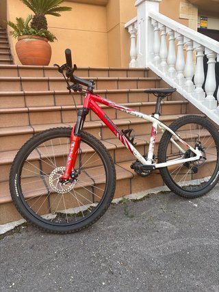 Bicicleta Montagna Decathlon Rossa