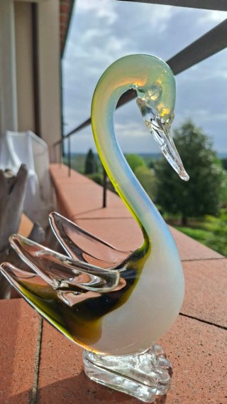Cigno in vetro di Murano
