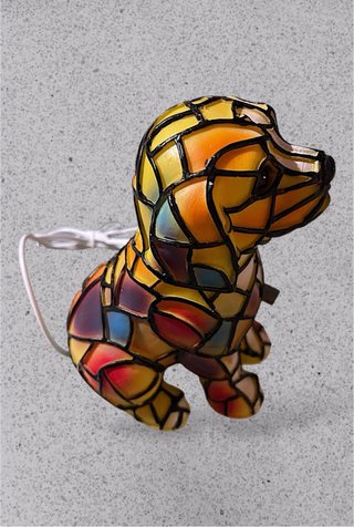 Lámpara Perro Mosaico USB