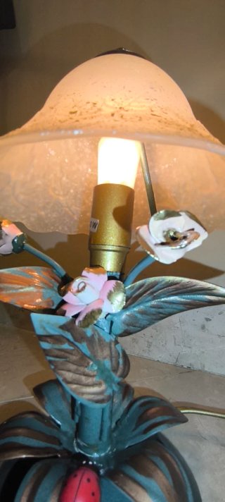 Coppia Lumetti Vintage Ferro Battuto