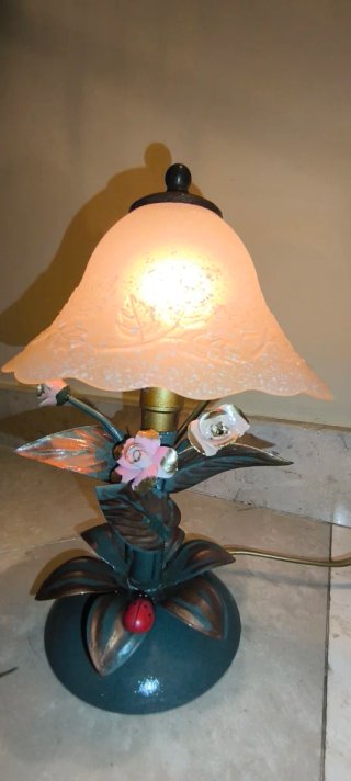 Coppia Lumetti Vintage Ferro Battuto