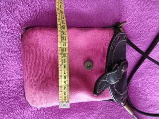 Bolso bandolera rosa y marrón