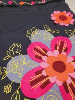 Vestido Sfera negro con flores