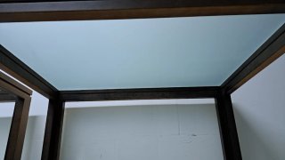 Juego de 2 mesas auxiliares de madera y cristal