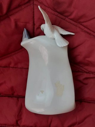 Figura Porcelana Lladro Paloma Rosa Pluma