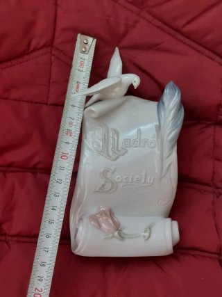 Figura Porcelana Lladro Paloma Rosa Pluma