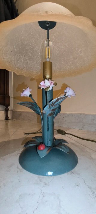 Lampada vintage ferro battuto fatta a mano