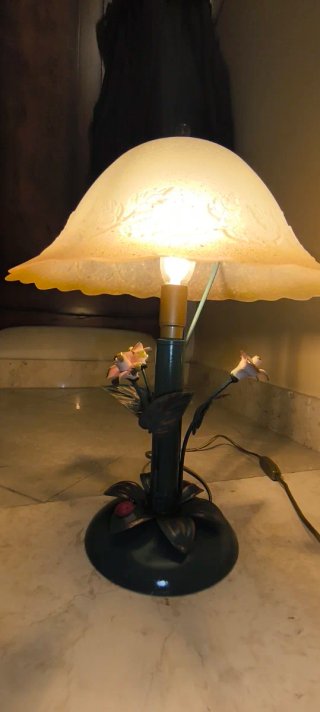 Lampada vintage ferro battuto fatta a mano