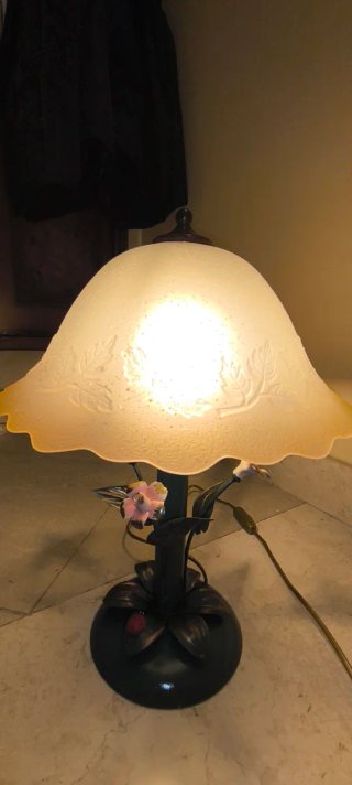 Lampada vintage ferro battuto fatta a mano