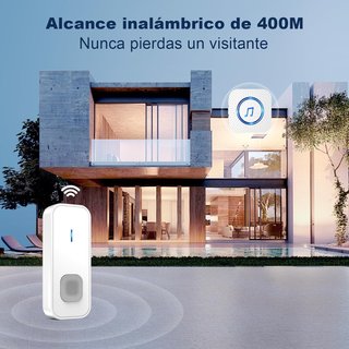 SURFOU Timbre Inalámbrico Exterior Interior