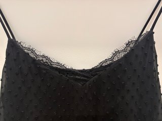 Top lencero negro plumeti Massimo Dutti