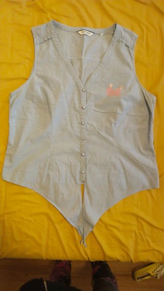 Camisa sin mangas Naf Naf con nudo