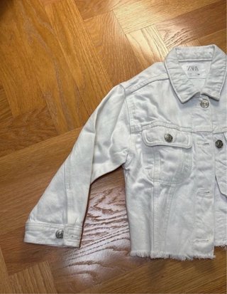 Giacca jeans bianca Zara 7 anni