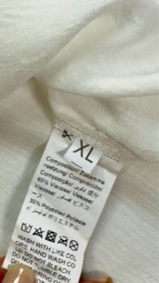 Camisa Lino Blanca Oversize Talla XL