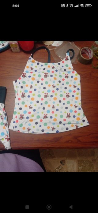 Completo bambina top e gonna pois