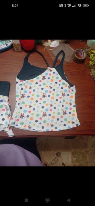 Completo bambina top e gonna pois