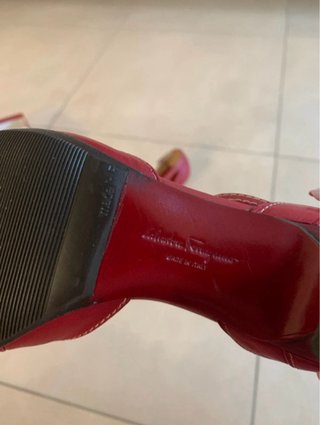Sandali Rossi S. Ferragamo Pelle Cinturino