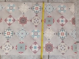 Alfombra vinílica decorativa geométrica