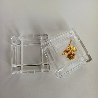Joyero Cristal 24% con Rosa Dorada Italia Vintage